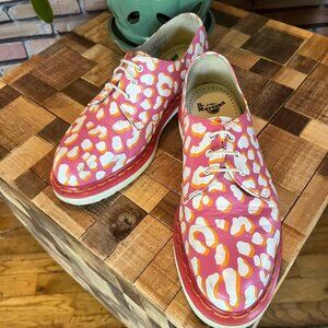 👞 Dr. Martens 1461 Printed Oxfords – Pink/White Leopard – Sz 9W 8M 7UK 41EU